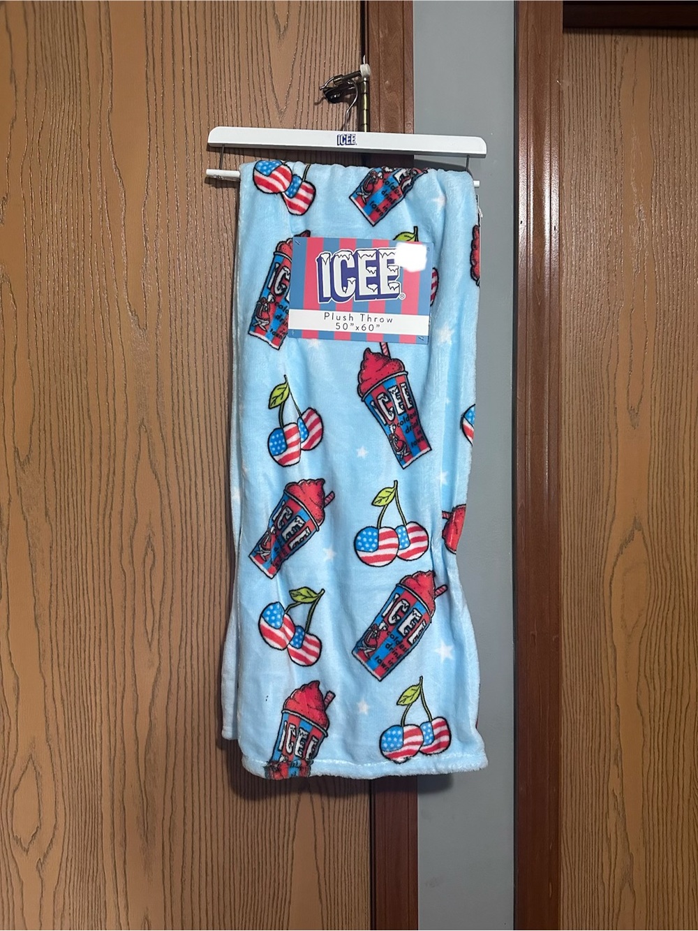 Ice Red and Blue ICEE Plush Blanket